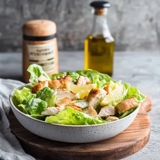 Caesar Salad mit Dressing, Knoblauchcroûtons und Parmesan - Exclusive Food GmbH
