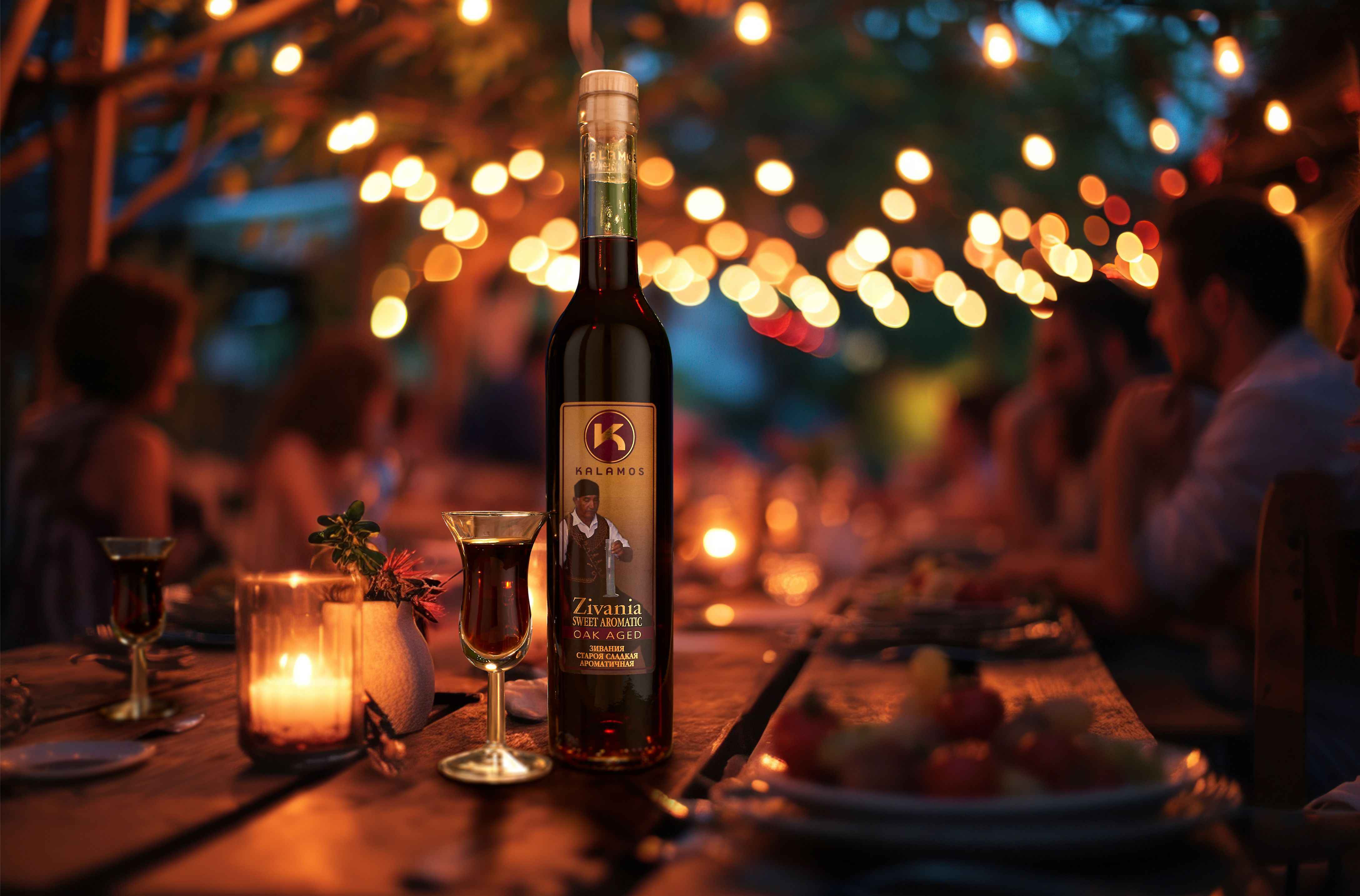 Kalamos Zivania (Braun - Süß) - Flasche 0,50 Liter