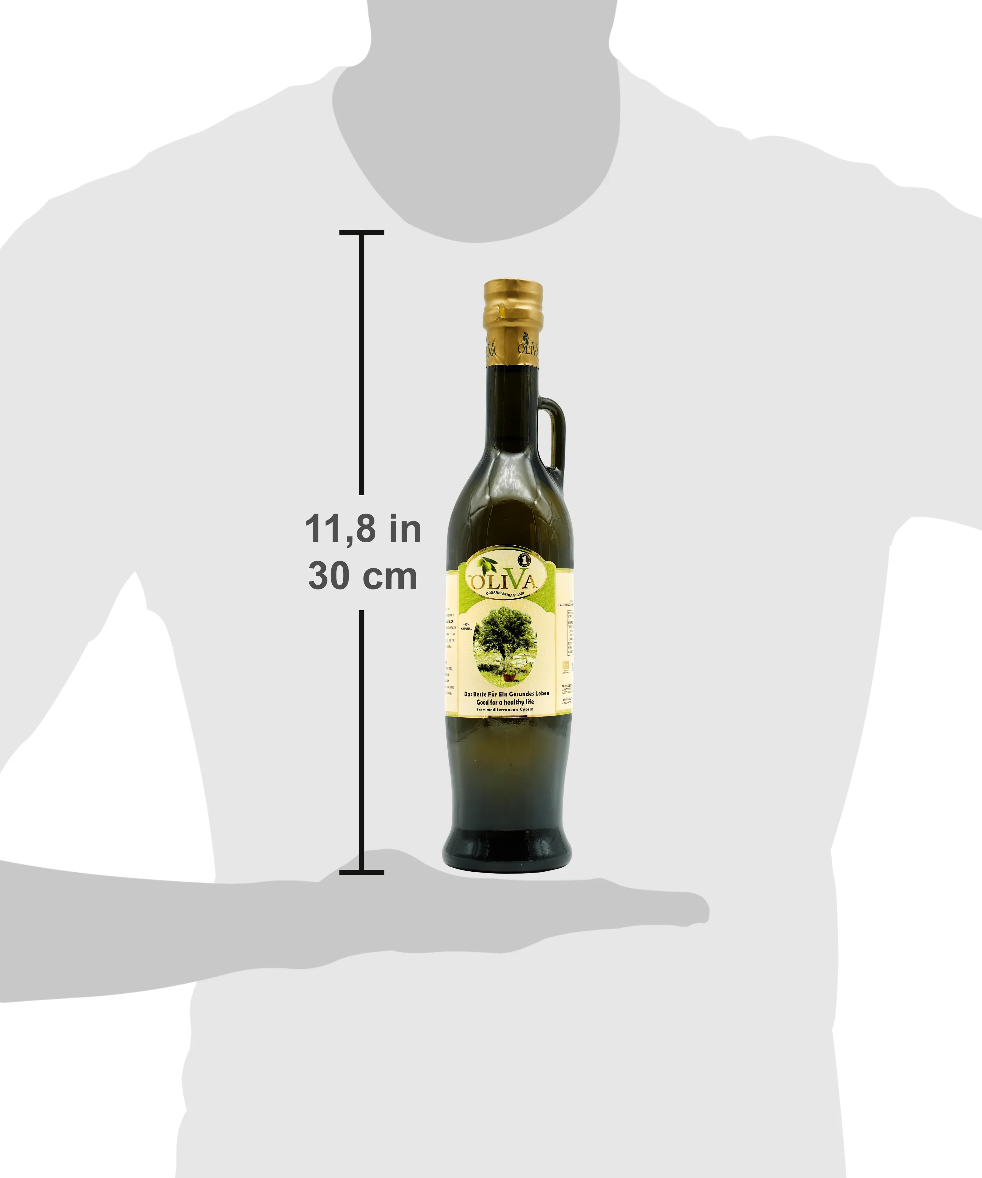 Olivenöl Flasche Größe und Proportion