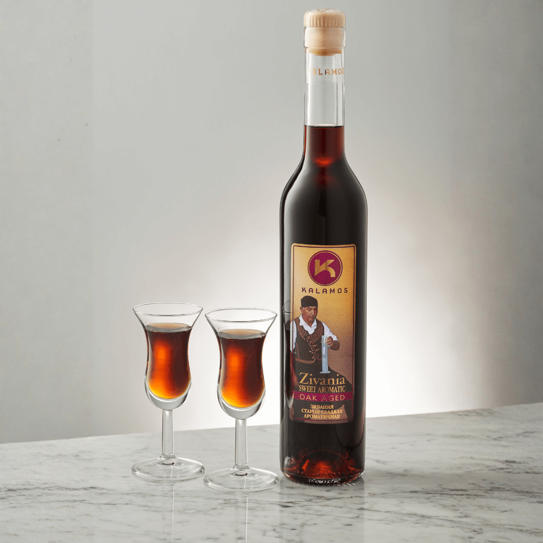 Kalamos Zivania (Braun - Süß) - Flasche 0,50 Liter