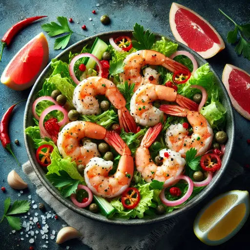 Lauwarmer Garnelensalat mit Chili - Exclusive Food GmbH