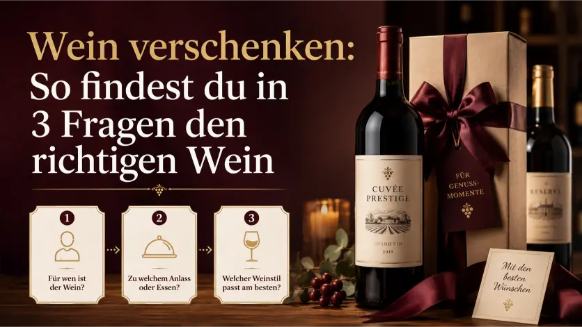 Wein online verschenken: So findest du in 3 Fragen den richtigen Wein