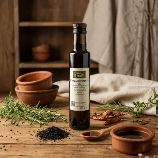 Schwarzkümmelöl kaltgepresst, ungefiltert