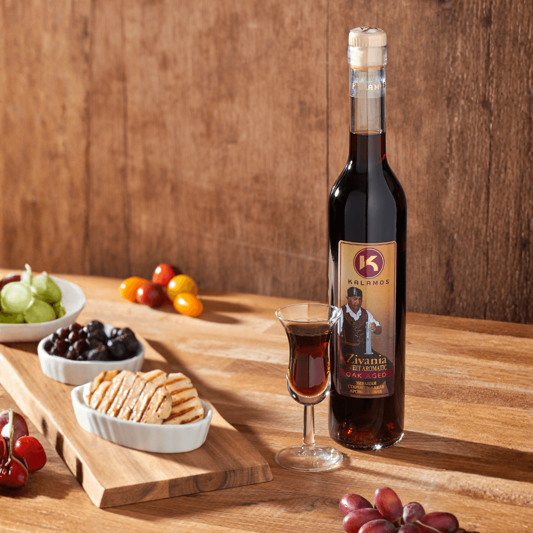 Kalamos Zivania (Braun - Süß) - Flasche 0,50 Liter